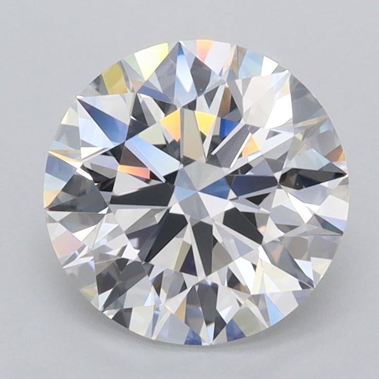 1.93 Carat Round Shaped, Ideal Cut, D Color, FL Clarity, IGI Certified Lab Grown Diamond