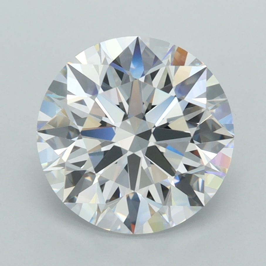 3.01 Carat Round Shaped, E Color, VVS1 Clarity, GCAL Certified Lab Grown Diamond