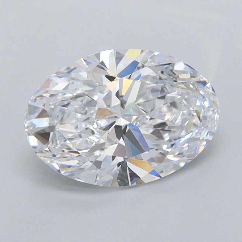 1.43 Carat Oval Shaped, Ideal Cut, D Color, FL Clarity, IGI Certified Lab Grown Diamond