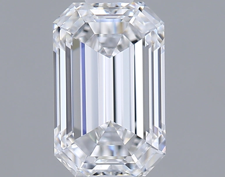 0.87 Carat Emerald Shaped, Ideal Cut, E Color, IF Clarity, IGI Certified Lab Grown Diamond