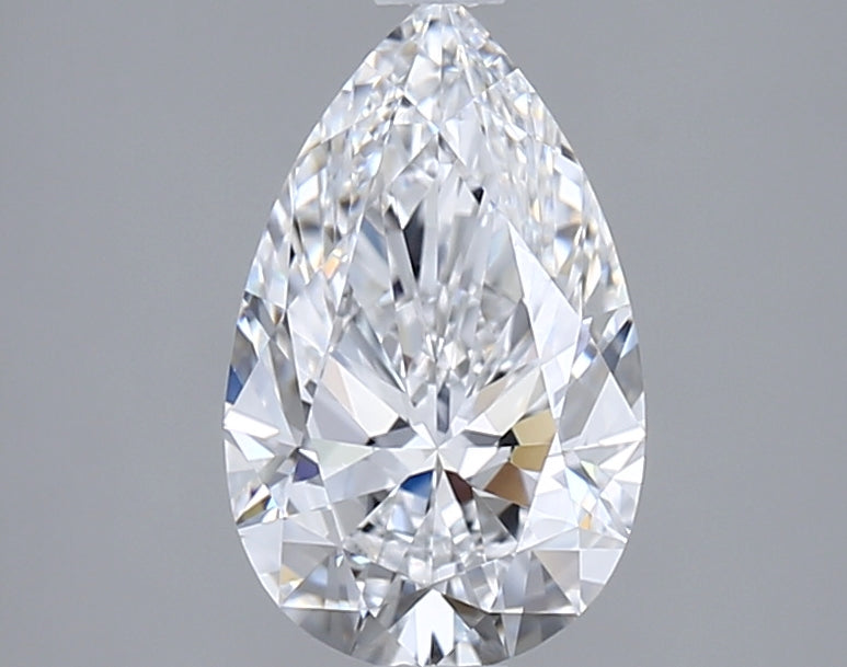 1.54 Carat Pear Shaped, Ideal Cut, D Color, VVS1 Clarity, IGI Certified Lab Grown Diamond