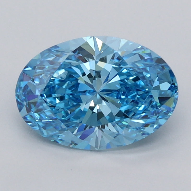 1.71 Carat Oval Shaped, Excellent Cut, VVS2 Clarity, IGI Certified Lab Grown Diamond