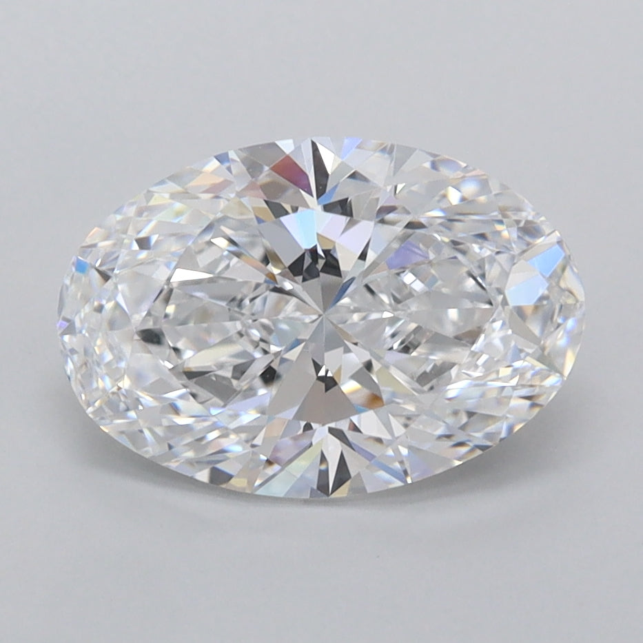 2.03 Carat Oval Shaped, Ideal Cut, D Color, FL Clarity, IGI Certified Lab Grown Diamond