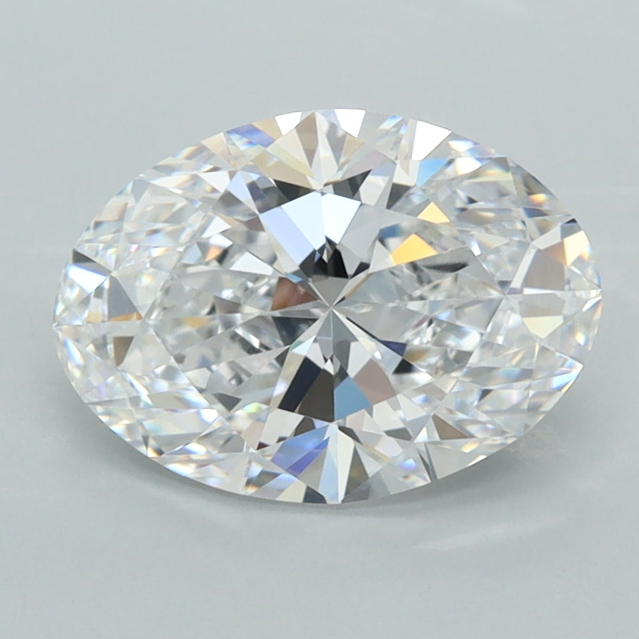 2.44 Carat Oval Shaped, Ideal Cut, D Color, VVS1 Clarity, IGI Certified Lab Grown Diamond