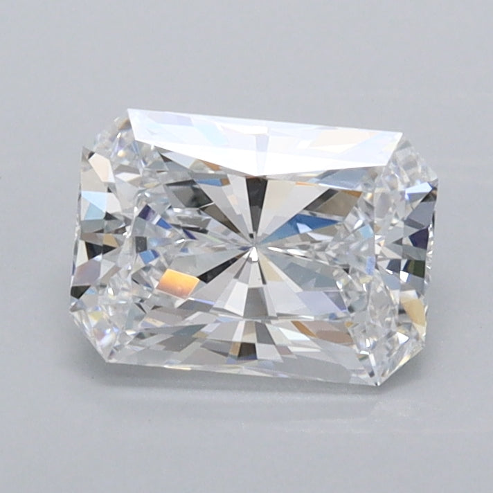 0.95 Carat Radiant Shaped, Excellent Cut, D Color, VVS2 Clarity, IGI Certified Lab Grown Diamond