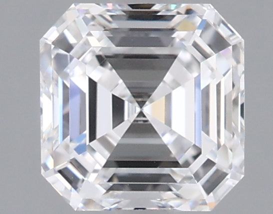 1.01 Carat Asscher Shaped, Ideal Cut, D Color, FL Clarity, IGI Certified Lab Grown Diamond