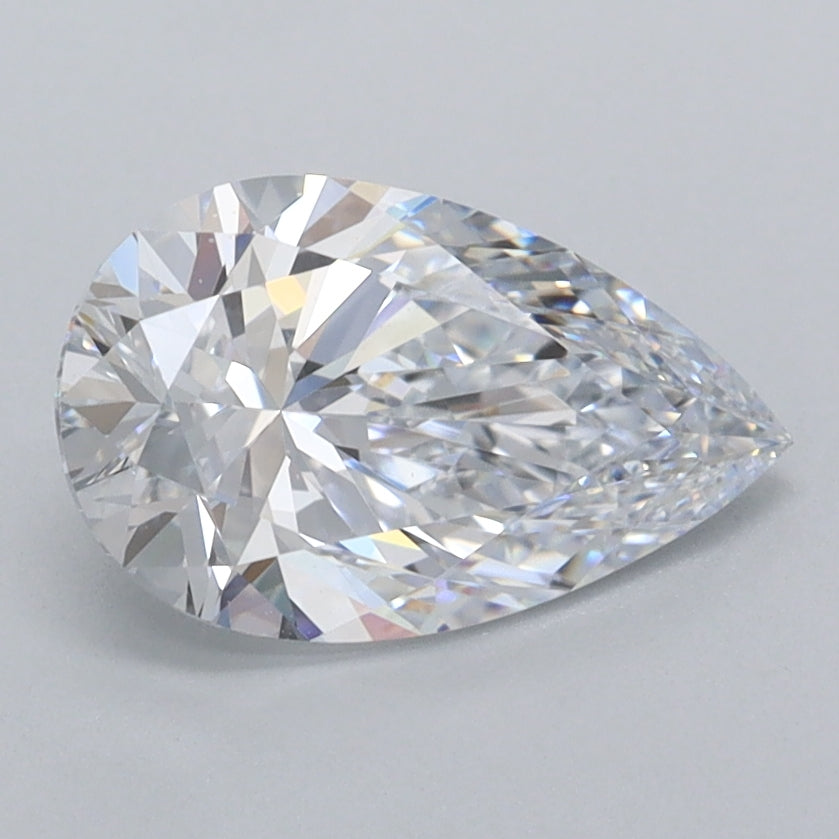 1.51 Carat Pear Shaped, Excellent Cut, D Color, VVS1 Clarity, IGI Certified Lab Grown Diamond
