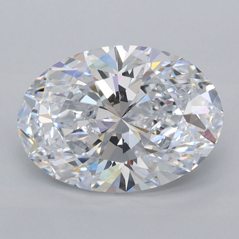 1.66 Carat Oval Shaped, Ideal Cut, E Color, FL Clarity, IGI Certified Lab Grown Diamond