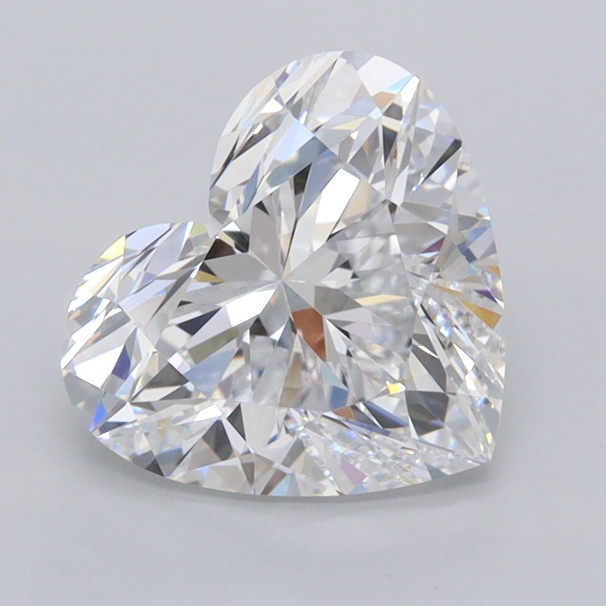 2.47 Carat Heart Shaped, Ideal Cut, D Color, VVS1 Clarity, IGI Certified Lab Grown Diamond