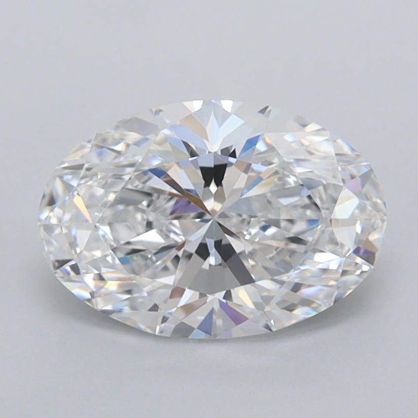 1.52 Carat Oval Shaped, Ideal Cut, D Color, FL Clarity, IGI Certified Lab Grown Diamond