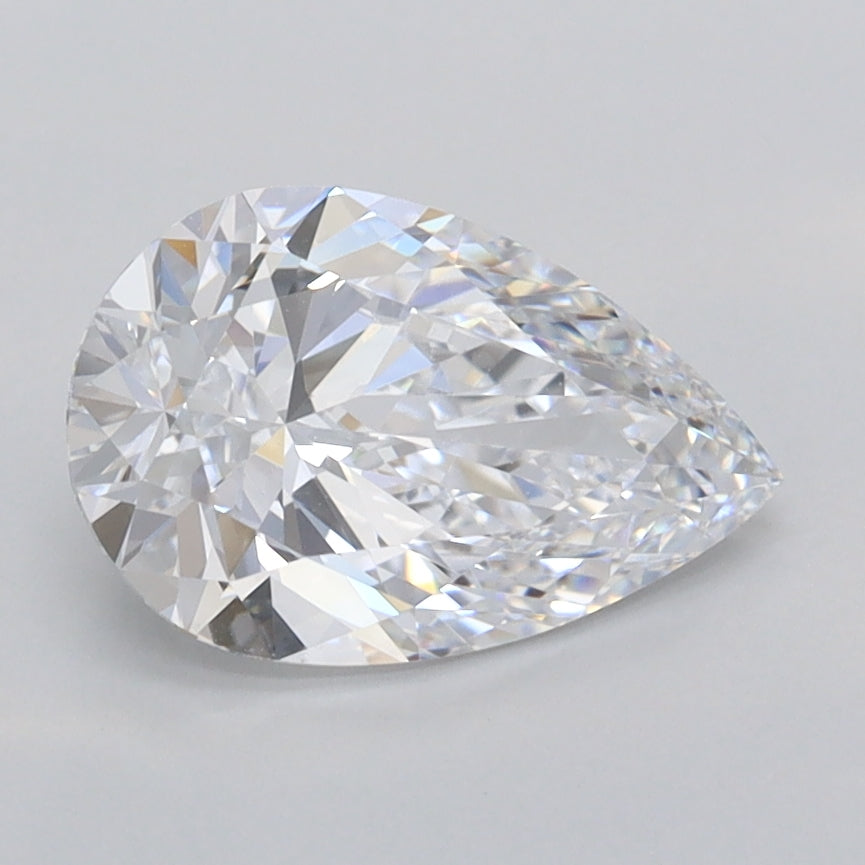 1.48 Carat Pear Shaped, Ideal Cut, D Color, FL Clarity, IGI Certified Lab Grown Diamond