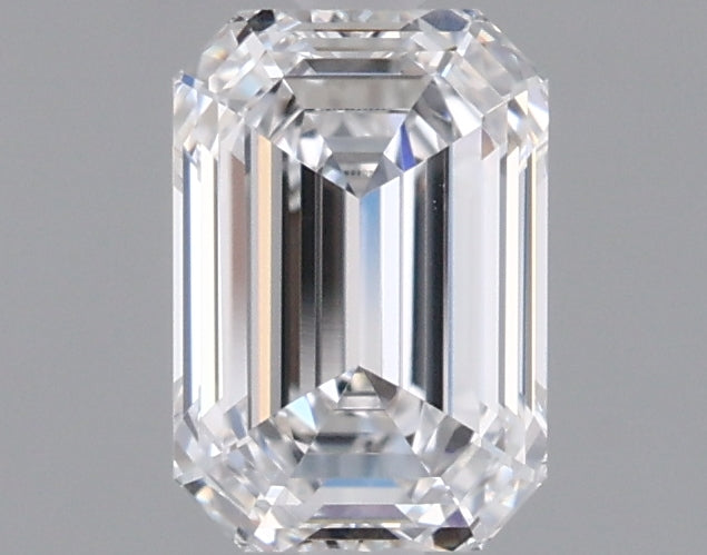 0.98 Carat Emerald Shaped, Ideal Cut, D Color, VVS1 Clarity, IGI Certified Lab Grown Diamond
