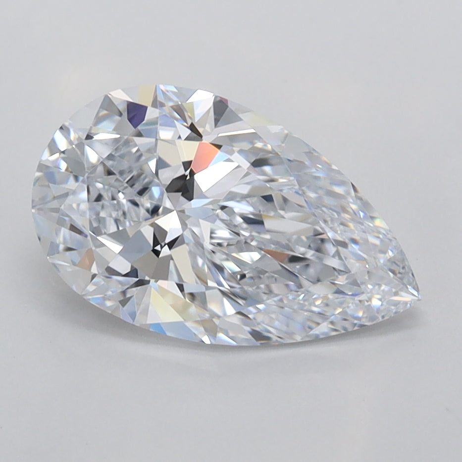 1.81 Carat Pear Shaped, Ideal Cut, D Color, FL Clarity, IGI Certified Lab Grown Diamond