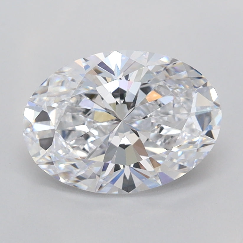 1.56 Carat Oval Shaped, Ideal Cut, D Color, VVS2 Clarity, IGI Certified Lab Grown Diamond