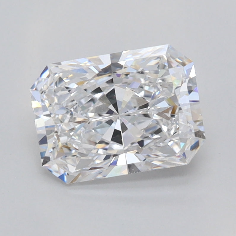 1.28 Carat Radiant Shaped, Ideal Cut, D Color, FL Clarity, IGI Certified Lab Grown Diamond
