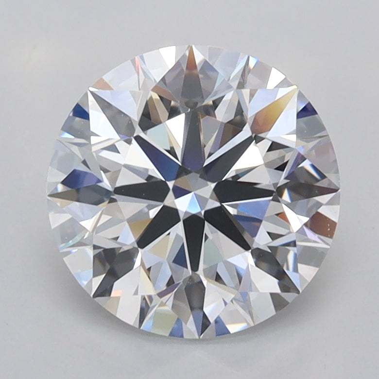 2.03 Carat Round Shaped, Ideal Cut, D Color, FL Clarity, IGI Certified Lab Grown Diamond
