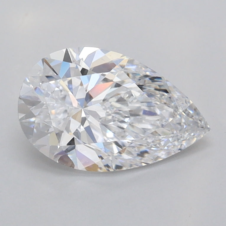 1.06 Carat Pear Shaped, Excellent Cut, D Color, FL Clarity, IGI Certified Lab Grown Diamond