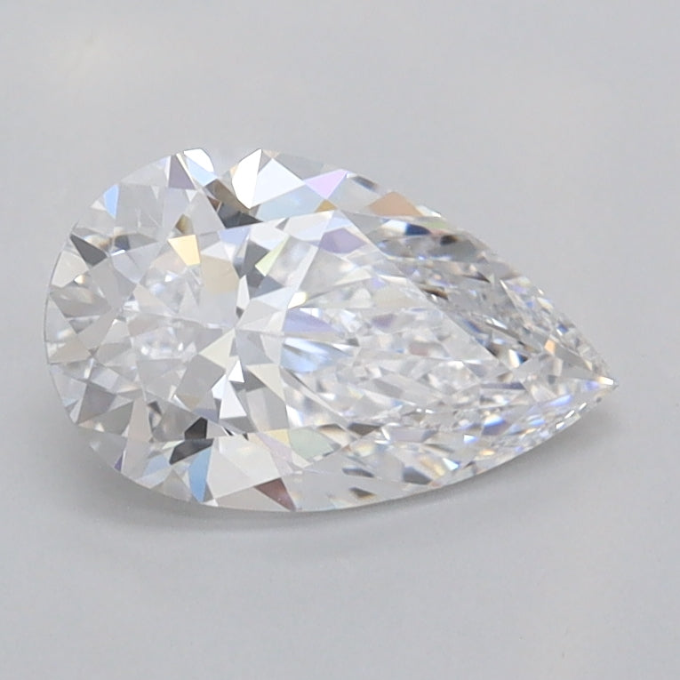 1.03 Carat Pear Shaped, Excellent Cut, D Color, FL Clarity, IGI Certified Lab Grown Diamond