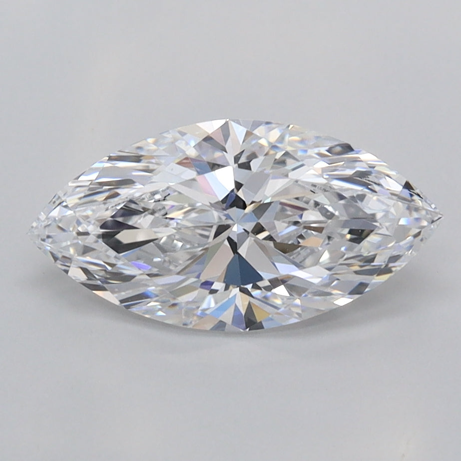 1.34 Carat Marquise Shaped, Ideal Cut, D Color, FL Clarity, IGI Certified Lab Grown Diamond