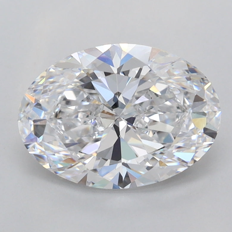 1.59 Carat Oval Shaped, Ideal Cut, D Color, FL Clarity, IGI Certified Lab Grown Diamond