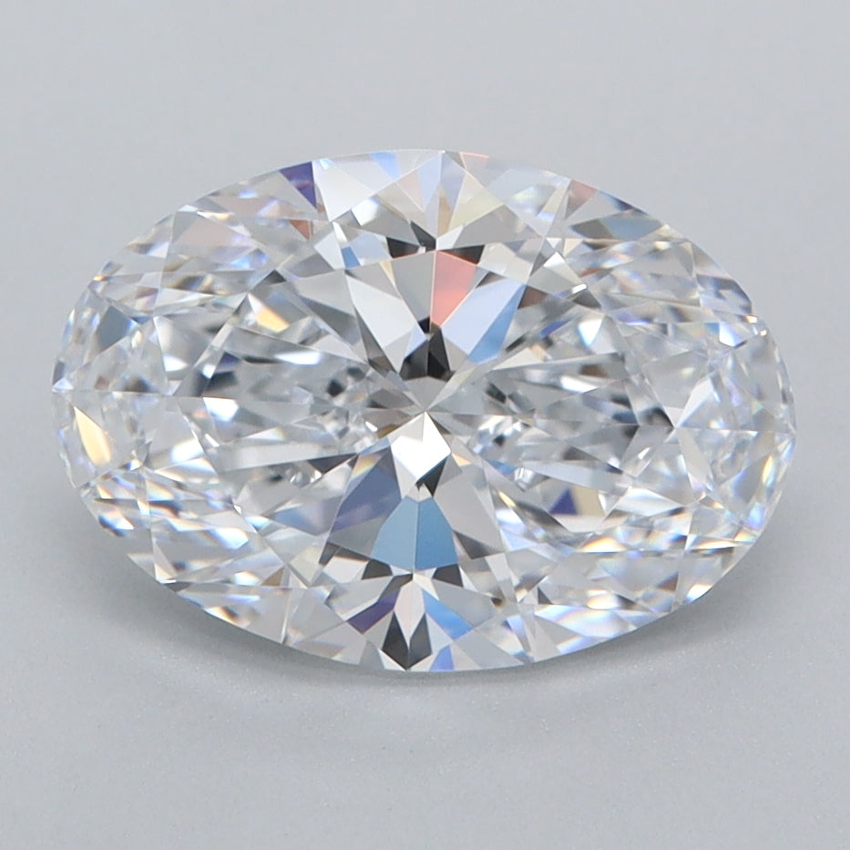2.56 Carat Oval Shaped, Ideal Cut, D Color, VVS1 Clarity, IGI Certified Lab Grown Diamond