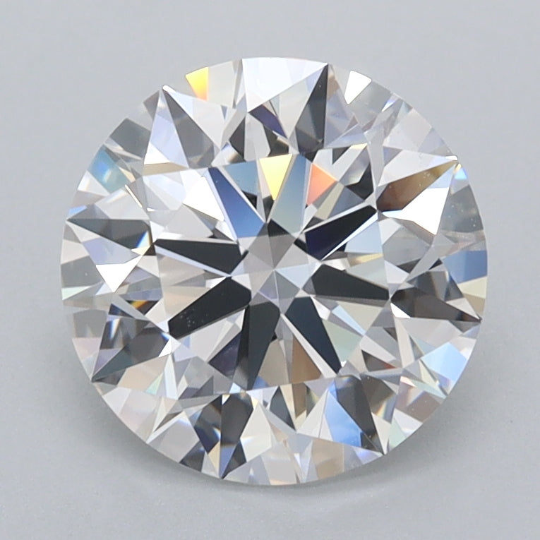 2.07 Carat Round Shaped, Ideal Cut, D Color, FL Clarity, IGI Certified Lab Grown Diamond