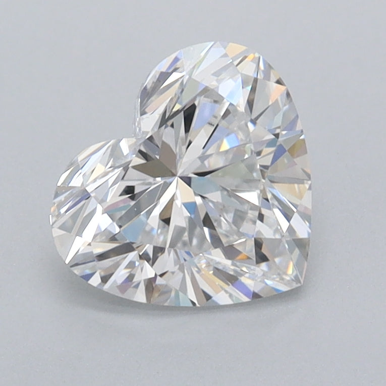 1.33 Carat Heart Shaped, Ideal Cut, D Color, FL Clarity, IGI Certified Lab Grown Diamond