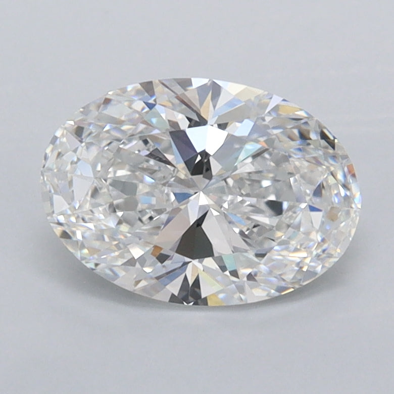 1.26 Carat Oval Shaped, Ideal Cut, D Color, FL Clarity, IGI Certified Lab Grown Diamond