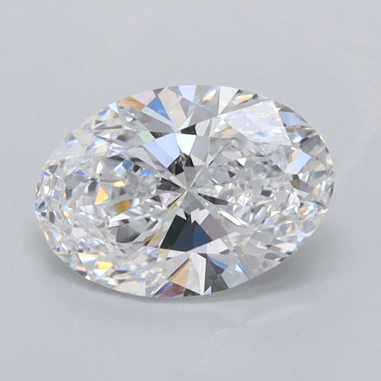 0.96 Carat Oval Shaped, Ideal Cut, F Color, FL Clarity, IGI Certified Lab Grown Diamond