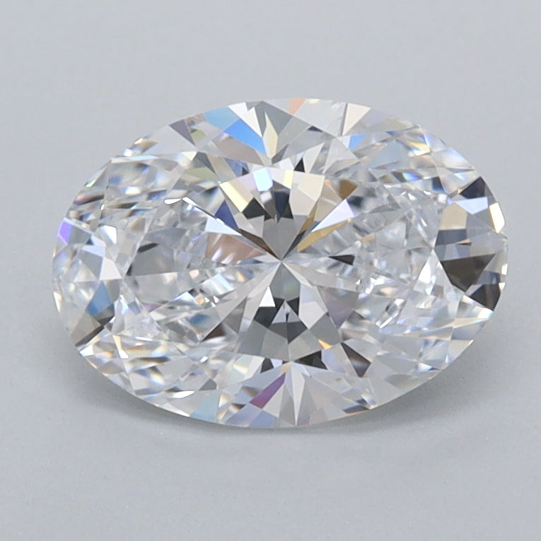 1.34 Carat Oval Shaped, Ideal Cut, D Color, FL Clarity, IGI Certified Lab Grown Diamond