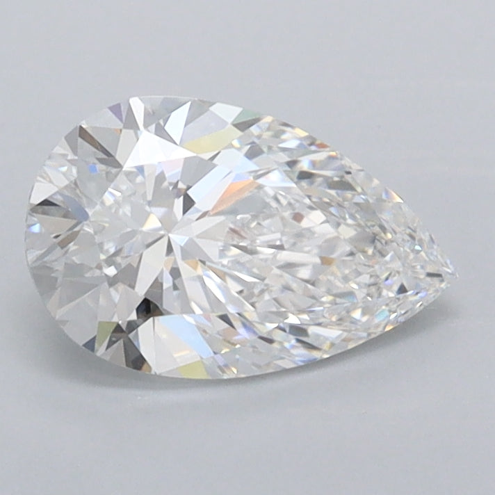 0.95 Carat Pear Shaped, Ideal Cut, D Color, IF Clarity, IGI Certified Lab Grown Diamond