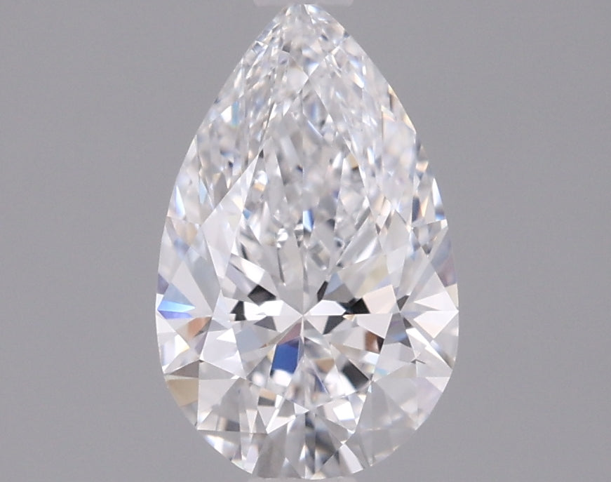 0.97 Carat Pear Shaped, Ideal Cut, D Color, VVS2 Clarity, IGI Certified Lab Grown Diamond