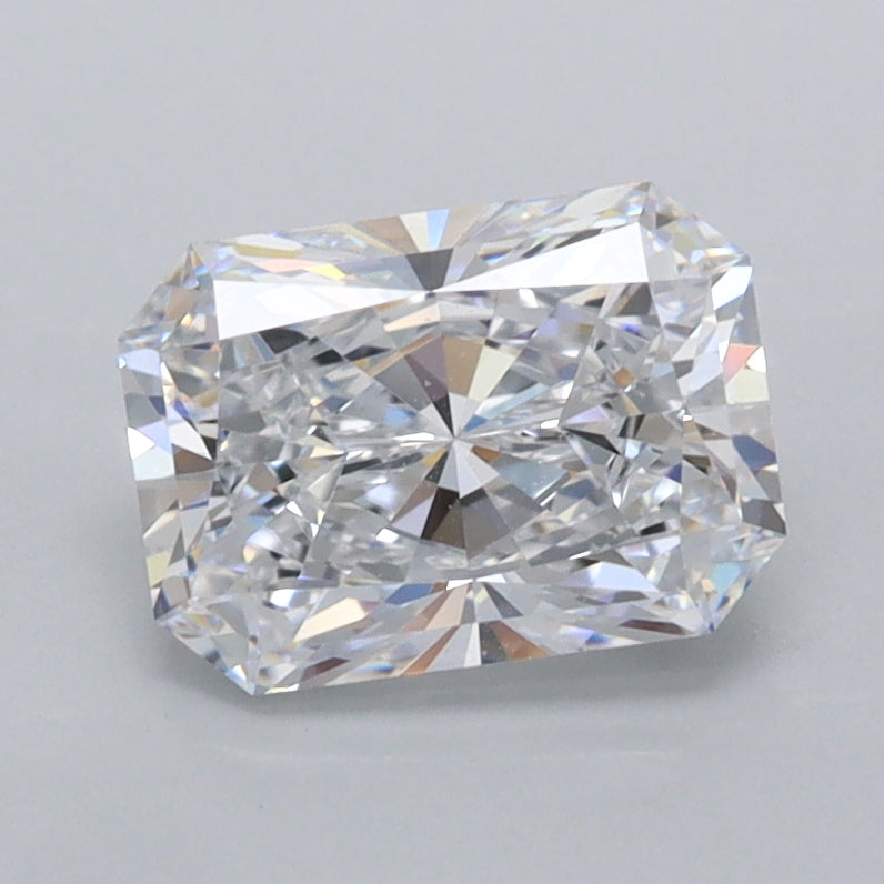 1.45 Carat Radiant Shaped, Ideal Cut, D Color, FL Clarity, IGI Certified Lab Grown Diamond
