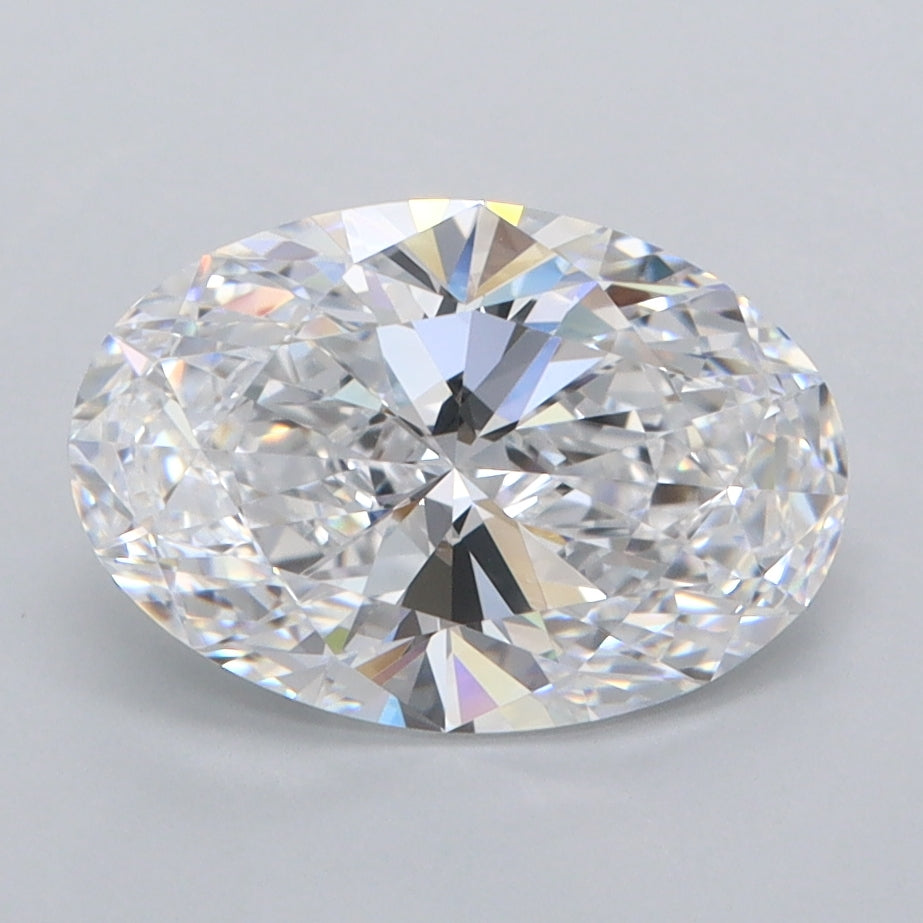 2.45 Carat Oval Shaped, Ideal Cut, D Color, FL Clarity, IGI Certified Lab Grown Diamond