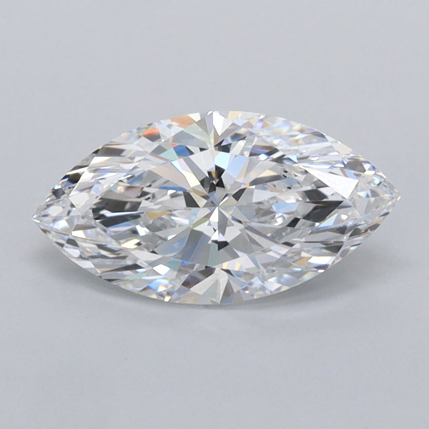 1.09 Carat Marquise Shaped, Ideal Cut, D Color, FL Clarity, IGI Certified Lab Grown Diamond