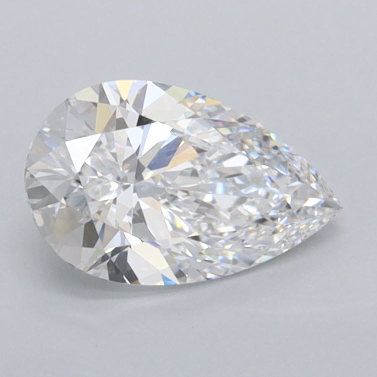 1.01 Carat Pear Shaped, Ideal Cut, D Color, FL Clarity, IGI Certified Lab Grown Diamond