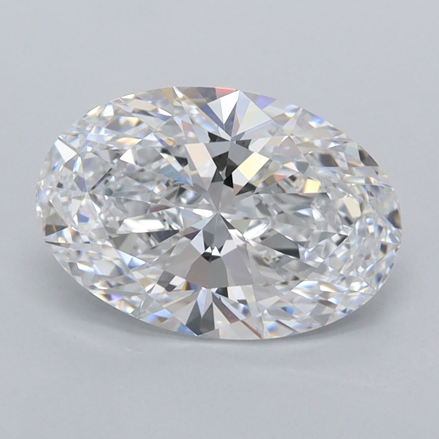 1.51 Carat Oval Shaped, Ideal Cut, D Color, FL Clarity, IGI Certified Lab Grown Diamond