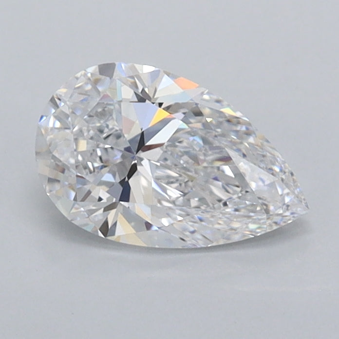 0.74 Carat Pear Shaped, Ideal Cut, D Color, FL Clarity, IGI Certified Lab Grown Diamond