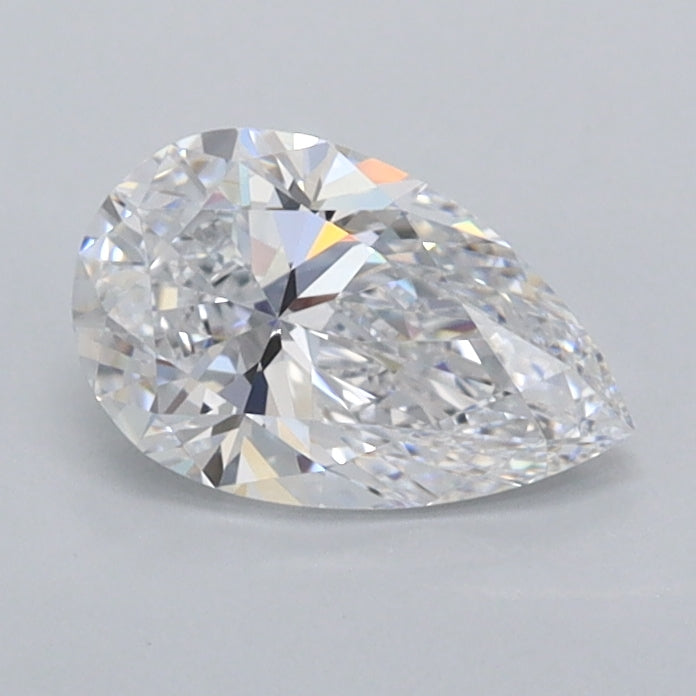 0.91 Carat Pear Shaped, Excellent Cut, D Color, FL Clarity, IGI Certified Lab Grown Diamond