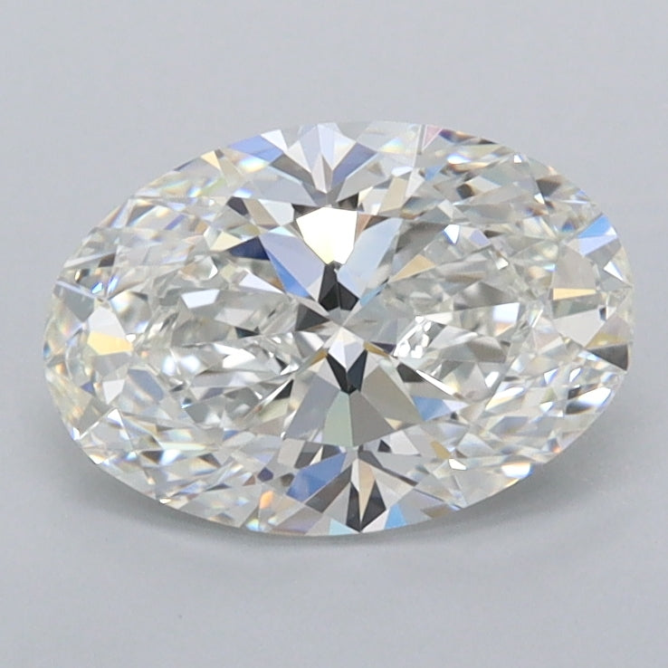 1.37 Carat Oval Shaped, Ideal Cut, F Color, FL Clarity, IGI Certified Lab Grown Diamond