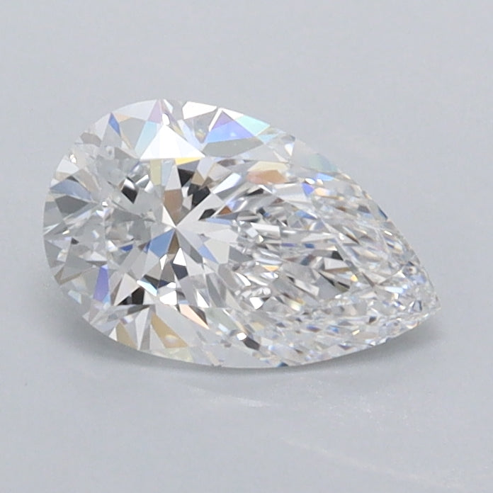 0.74 Carat Pear Shaped, Excellent Cut, D Color, FL Clarity, IGI Certified Lab Grown Diamond