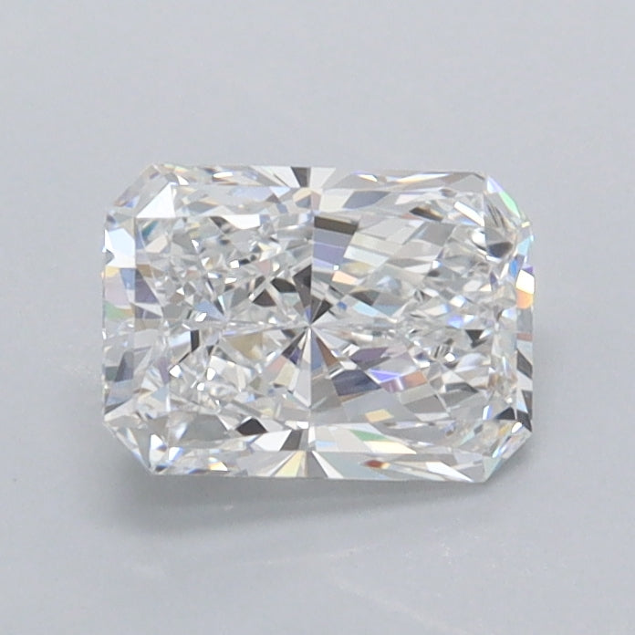 0.84 Carat Radiant Shaped, Ideal Cut, D Color, FL Clarity, IGI Certified Lab Grown Diamond