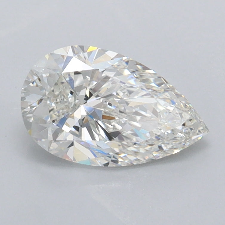 0.97 Carat Pear Shaped, Excellent Cut, F Color, FL Clarity, IGI Certified Lab Grown Diamond