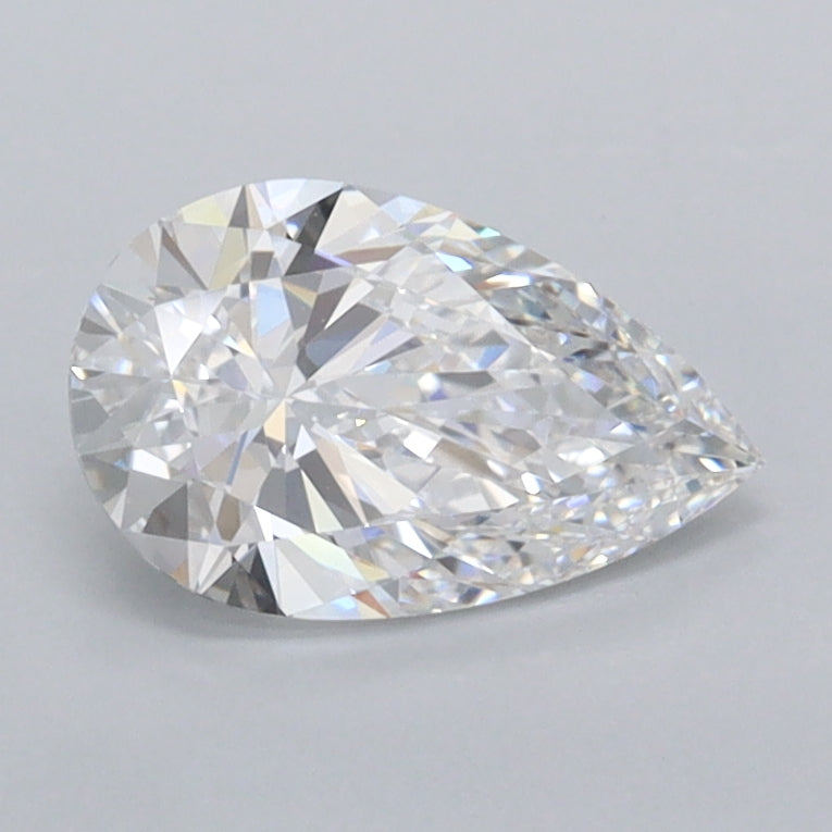0.93 Carat Pear Shaped, Ideal Cut, D Color, FL Clarity, IGI Certified Lab Grown Diamond
