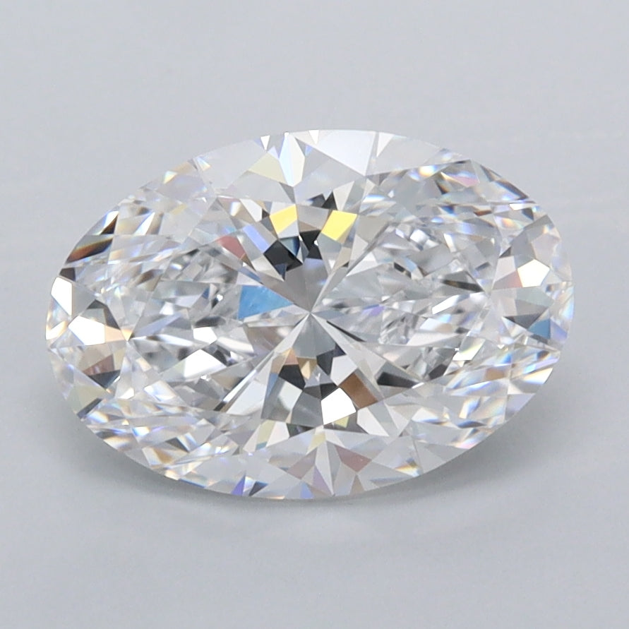 2.06 Carat Oval Shaped, Excellent Cut, D Color, FL Clarity, IGI Certified Lab Grown Diamond