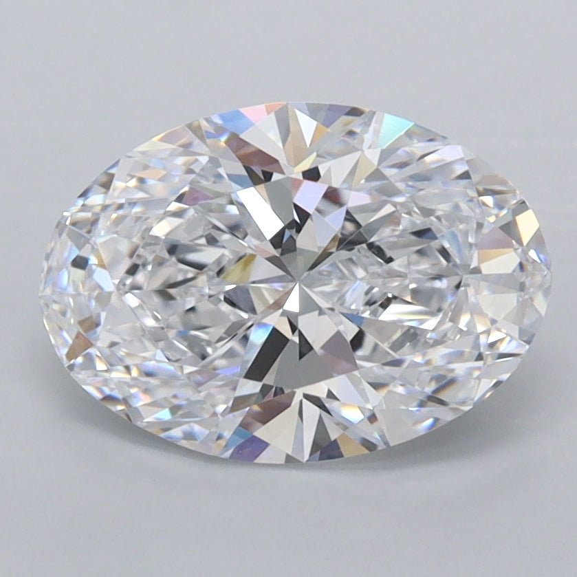 1.97 Carat Oval Shaped, Ideal Cut, D Color, FL Clarity, IGI Certified Lab Grown Diamond
