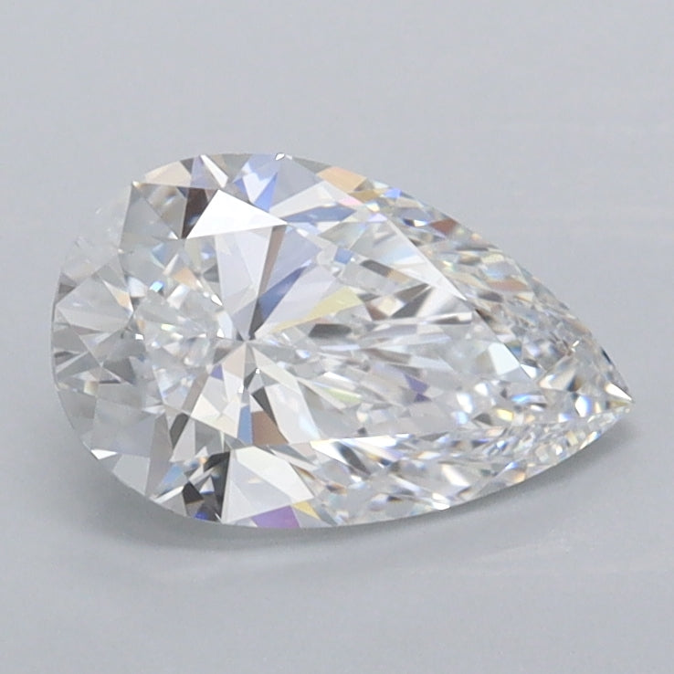 1.02 Carat Pear Shaped, Ideal Cut, D Color, FL Clarity, IGI Certified Lab Grown Diamond