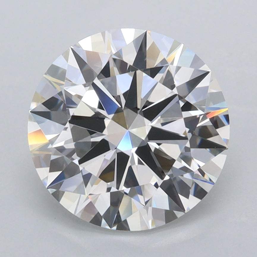 2.77 Carat Round Shaped, Ideal Cut, E Color, FL Clarity, IGI Certified Lab Grown Diamond