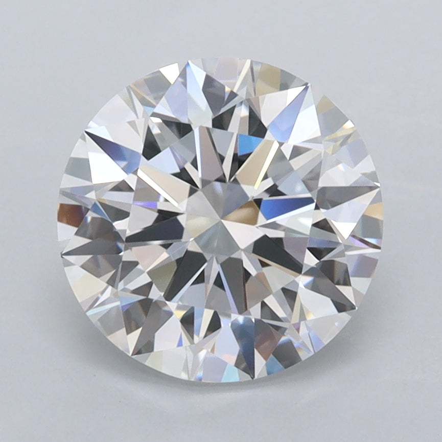 2.46 Carat Round Shaped, Ideal Cut, D Color, FL Clarity, IGI Certified Lab Grown Diamond