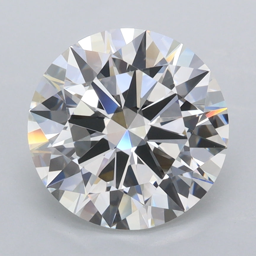 2.92 Carat Round Shaped, Ideal Cut, D Color, FL Clarity, IGI Certified Lab Grown Diamond